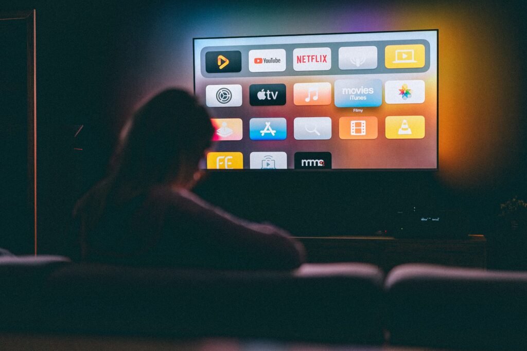 Streaming TV and Movies at home.